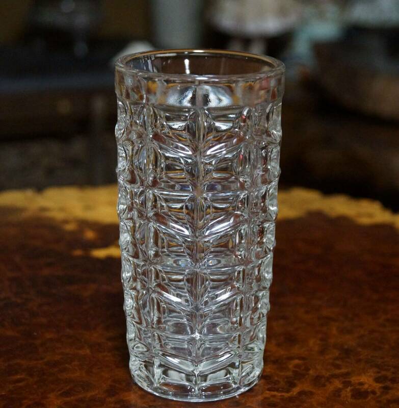 【閑】ガラス製 グラス コップ 昭和レトロ ジュースコップ ジュースグラス 6C0328