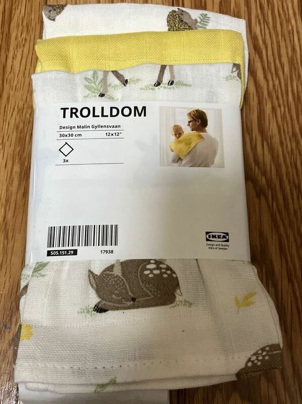 IKEA イケア　ガーゼ　３枚組　３枚セット　未使用品　TROLLDOM