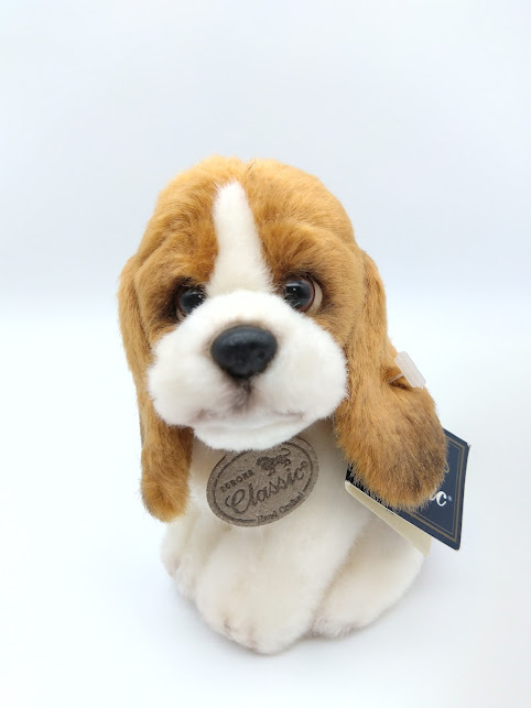 AURORA classic オーロラ クラシック 犬 バセット ハウンド Basset Hound ぬいぐるみ キーチェーン お座り ハンドクラフト stuffed animal