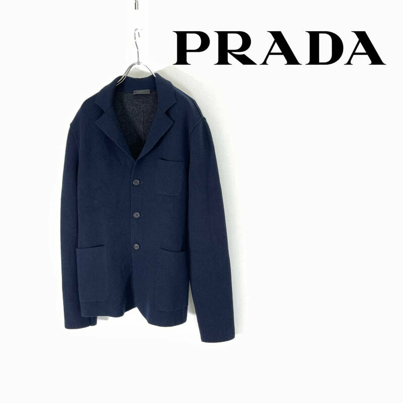 PRADA プラダ ニット テーラード ジャケット size 48 0319712