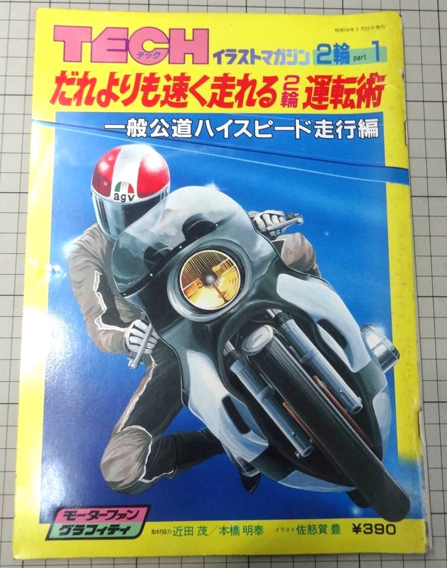 モーターファングラフィティ TECH テックイラストマガジン 昭和58年（1983年）発行　近田茂/本橋明泰/佐怒賀豊