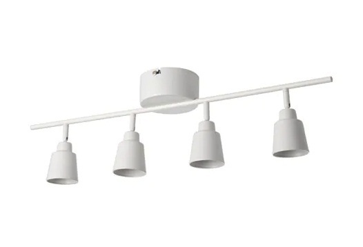 ☆ IKEA イケア ☆ KNUTBO クヌートボー シーリングスポットライト 4スポット, ホワイト ＜長さ: 74.0 cm 高さ: 21.5 cm＞2ｈ