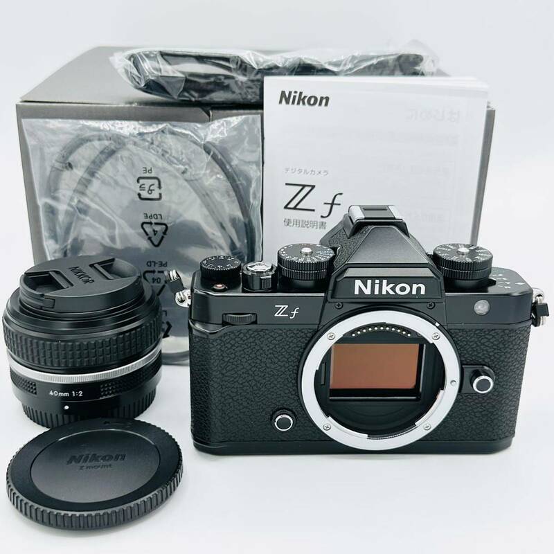 【ほぼ新　1348ショット】　Nikon Z f LK40(SE) ミラーレス一眼 Zf 40㎜単焦点レンズキット フルサイズ ニコン ブラック