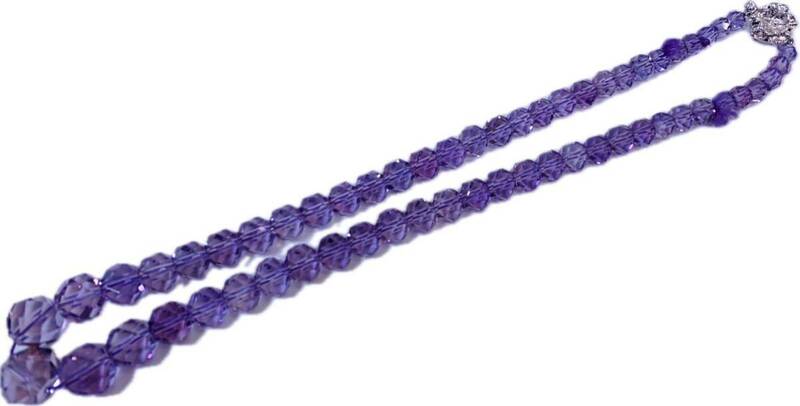 紫水晶 ネックレス 薄い紫色ネックレス トップSILVER刻印ありパープルカラー レディースアクセサリー レディースジュエリー ファッション