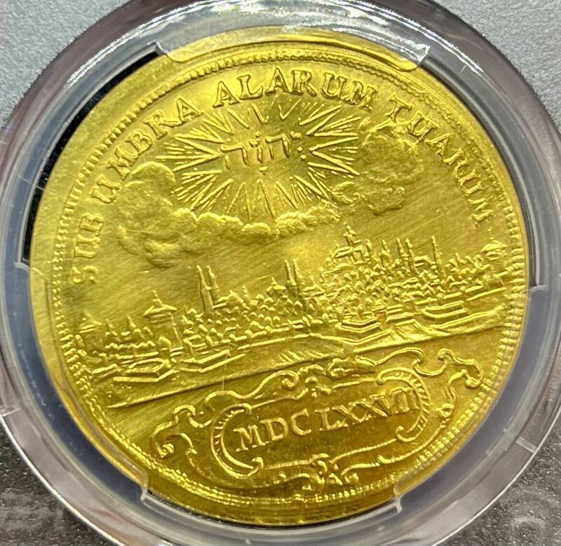 【入手困難品】1972年 ドイツ ニュルンベルク5ダカット金貨 PCGS UNC DETAILSイギリス エリザベス ウナとライオンコイン銀貨ではない