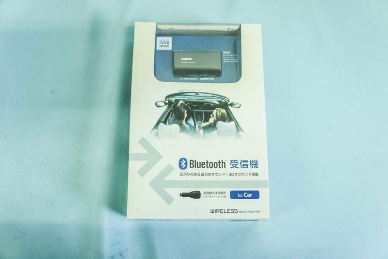 未使用開封品 ロジテック LOGITEC LBT-AR101C2 Bluetooth オーディオ レシーバ シガー チャージャー付き