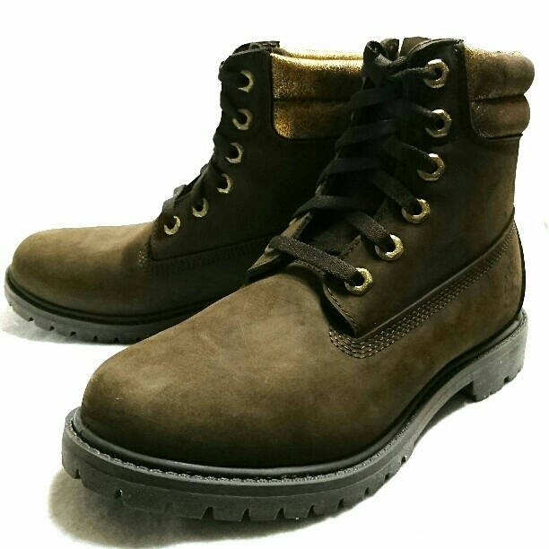 未使用/Timberland/Water bill/6INC/DOUBLE COLLAR/BOOTS/ティンバーランド/ウォータービル/6インチ/ダブルカラー/ブーツ/7.5=24.5cm/brown