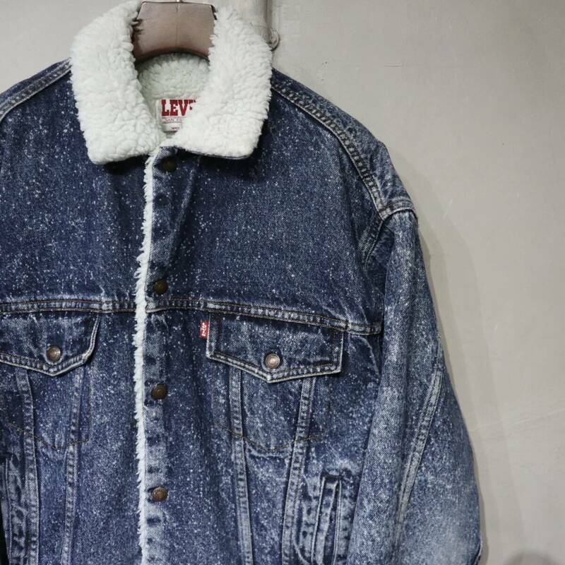 80s Levi's garactic wash denim jacket リーバイス ギャラクティックウォッシュ ボア デニムジャケット USA アメリカ製 古着 S