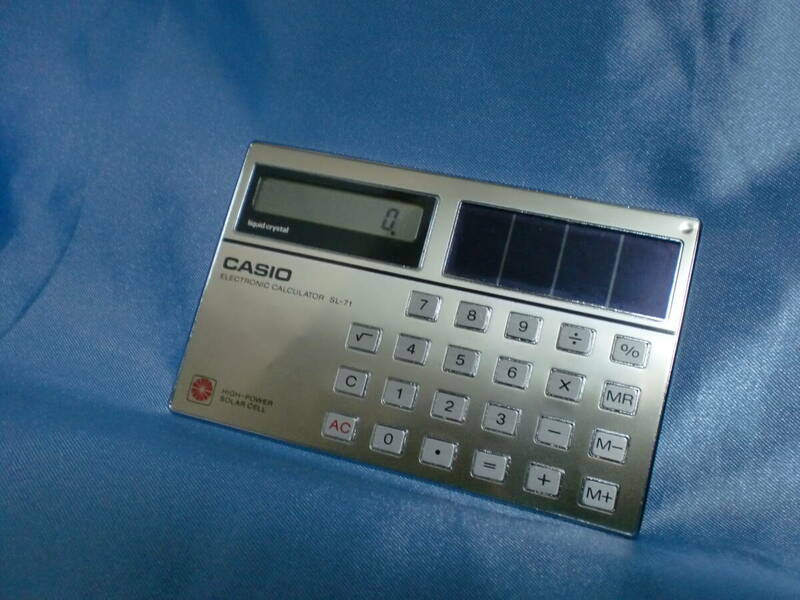 昭和レトロ　カシオ　カード型電卓SL-71　説明書＆箱付き