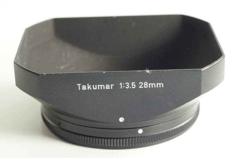 RBGF10『送料無料 キレイ』Super Takumar 28mm F3.5 SMC Takumar 28mm F3.5 ペンタックス 金属製角型レンズフード