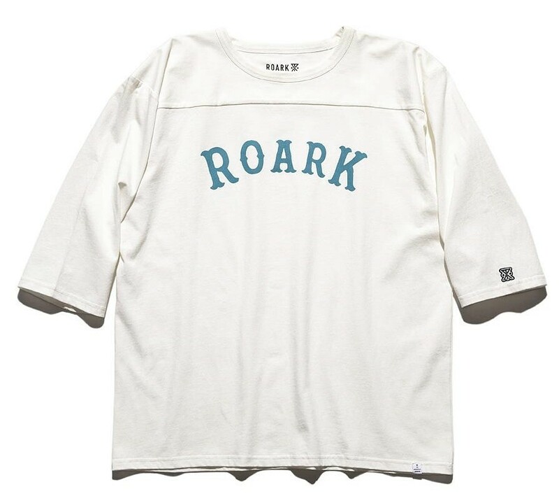 ROARK REVIVAL(ロアークリバイバル)『MEDIEVAL LOGO 3/4 SLEEVE TEE』WHITE L