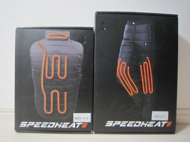 SPEEDHEAT スピードヒート 温熱ベスト SW16 ＋ 温熱パンツ SB05 ナチュラルブラック メンズ Lサイズ