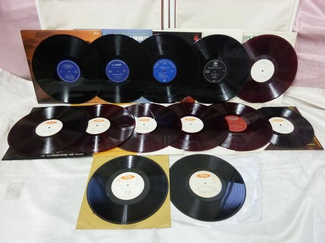 東芝レコード 25cm/LP30cm 見本盤 赤レコード含む13枚まとめてセット(ワールドミュージック/オペラ/邦楽ポピュラー/吹奏楽/合唱/その他)