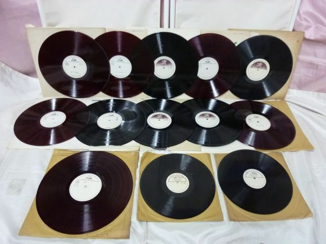 エンジェルレコード(約)25cm/LP(約)30cm 見本盤 赤レコード含む13枚セット(ワールドミュージック？) (あ-26)