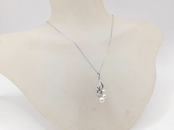 良品 MIKIMOTO ミキモト SILVER アコヤ真珠 ネックレス 珠直径約4～6ｍｍ 約3.4ｇ パール（M6690）