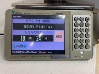 中古 テラオカ TERAOKA 対面計量 ラベルプリンター SM-5600 電気抵抗線式はかり ひょう量3/6kg 店舗用品 業務用