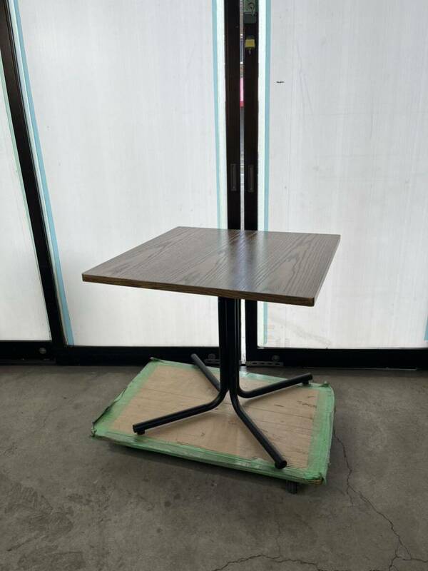 [310]　東谷　ダリオ　カフェテーブル　ダイニングテーブル　正方形テーブル　END-223T　ブラウン　W750×D750　①