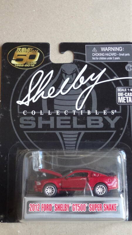 ☆希少 未開封 Shelby 1/64 2012 FORD SHELBY GT500 SUPER SNAKE (RED) DIE-CAST METAL Shelby collectibles☆☆