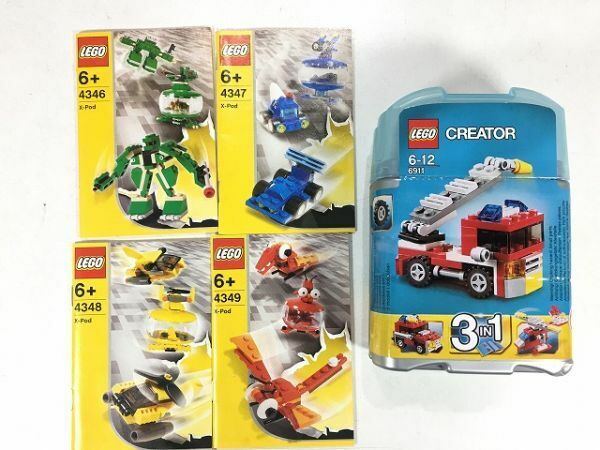 WS74　LEGO　レゴ　ロボットポッド 4346＋4347+4348+4349+6911 クリエイター・ミニファイヤートラック　60