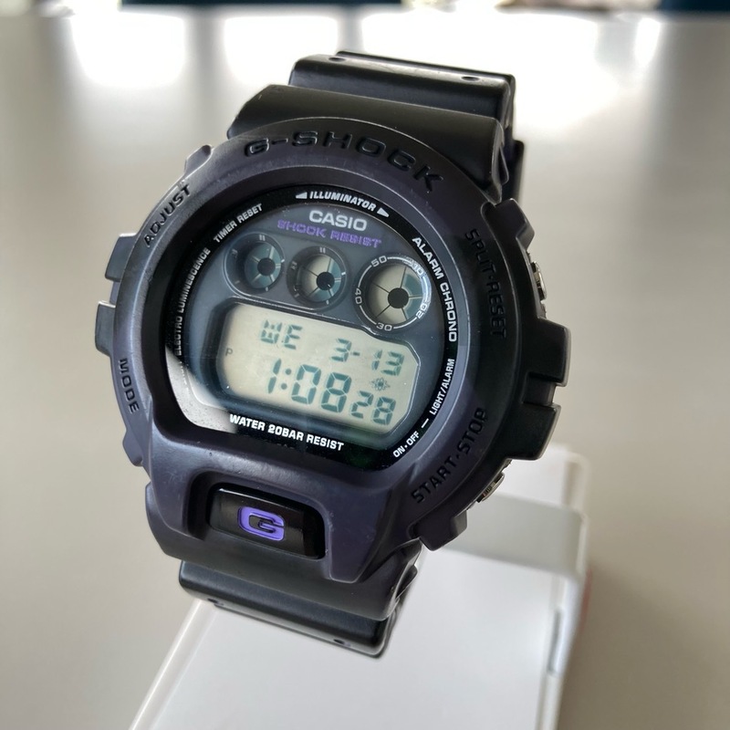 ●CASIO G-SHOCK DW-6900MC ジャミンカラー 黒×紫 マーブル 稼働品 レア 希少