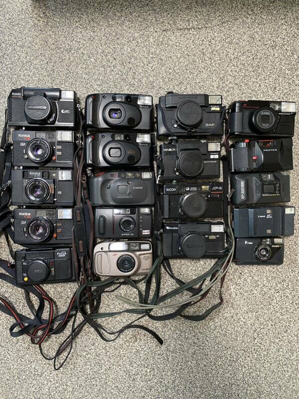 Canon 、RICOH 、MINOLTA 、PENTAX 、Konica 、FUJI フィルムカメラ まとめて19台