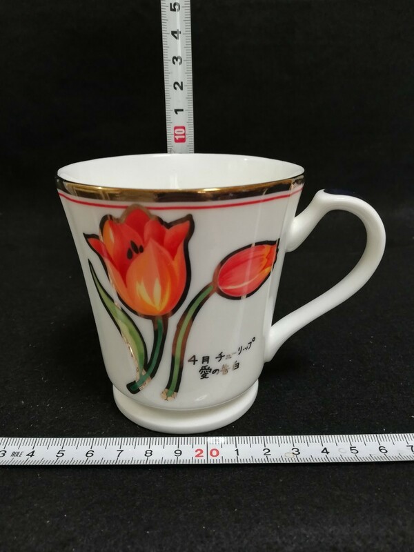 C341.【未使用】NARUMI ナルミ by スジャータ　マグカップ コーヒーカップ　食器　花柄/60