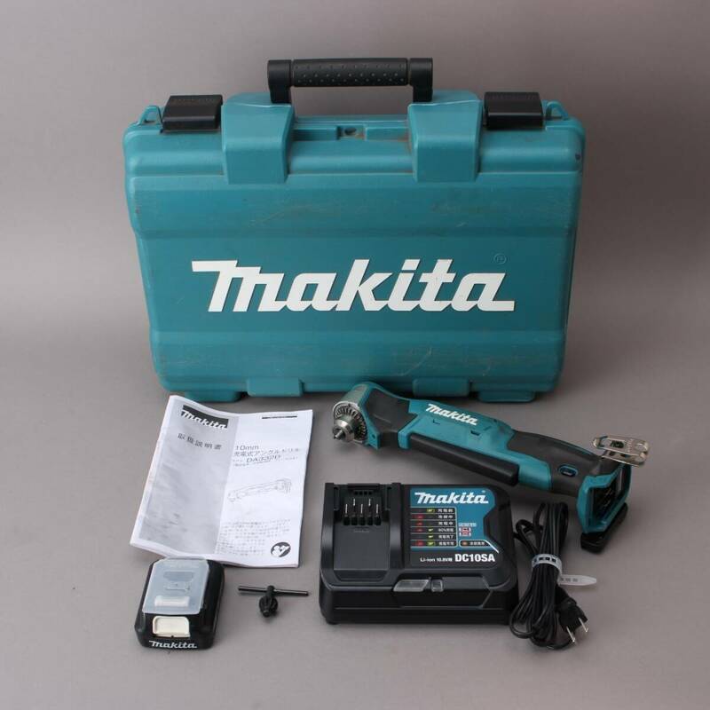 makita マキタ 10mm 充電式アングルドリル DA332DSH BL1015 バッテリー/充電器付き コードレス 電動工具 工具 ＃100※442/k.h