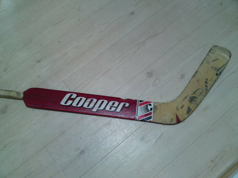 NHL Chicago Blackhawks Ed Belfour game used COOPER red stick
