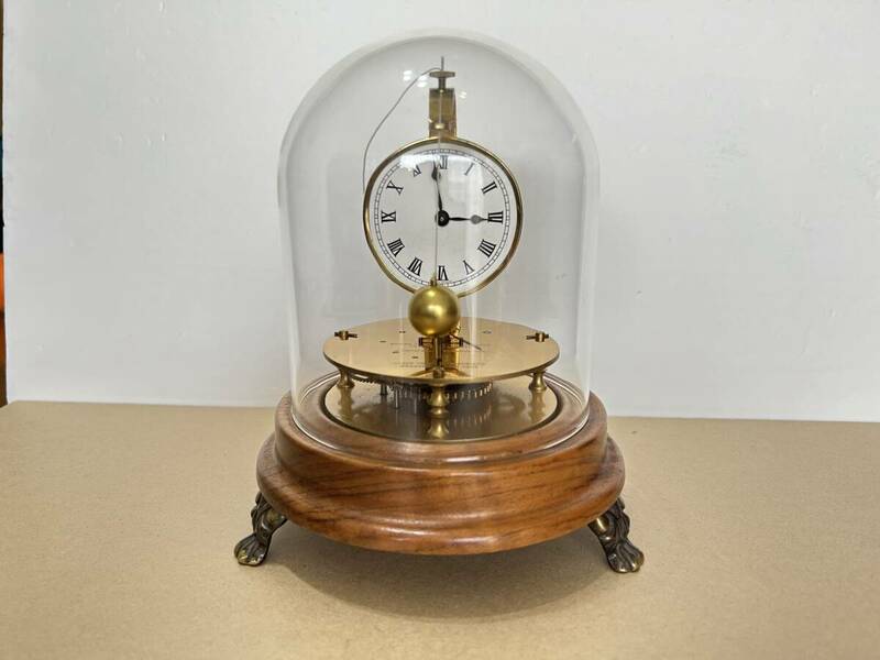 【動作品】アンティーク ドイツ 珍しい回転式振子の置時計