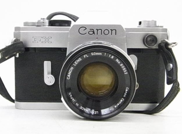 e11376　Canon FX/FL 50mm 1:1.8 キャノン フィルムカメラ シャッターNG 