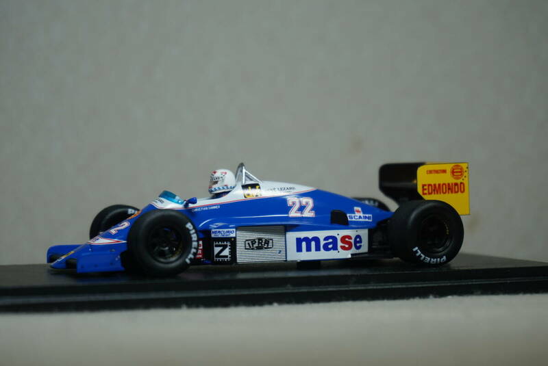 1/43 タバコデカール加工 ダナー spark Osella FA1F Alfa Romeo #22 Danner 1986 F1 Belgian オゼッラ FA1 FA 1 F アルファロメオ raceland