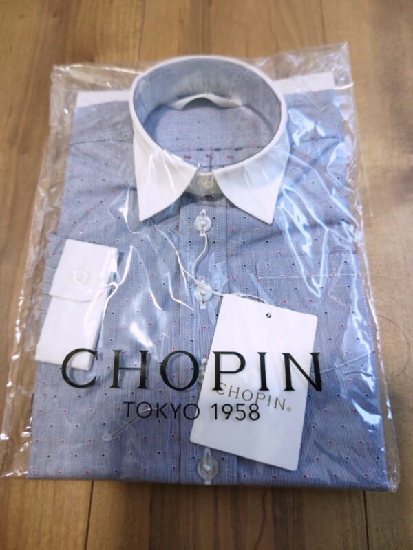 Chopin☆キッズベビー☆新品未使用☆ワイシャツ☆男の子☆80サイズ☆ 長袖 ブルー☆ショパン