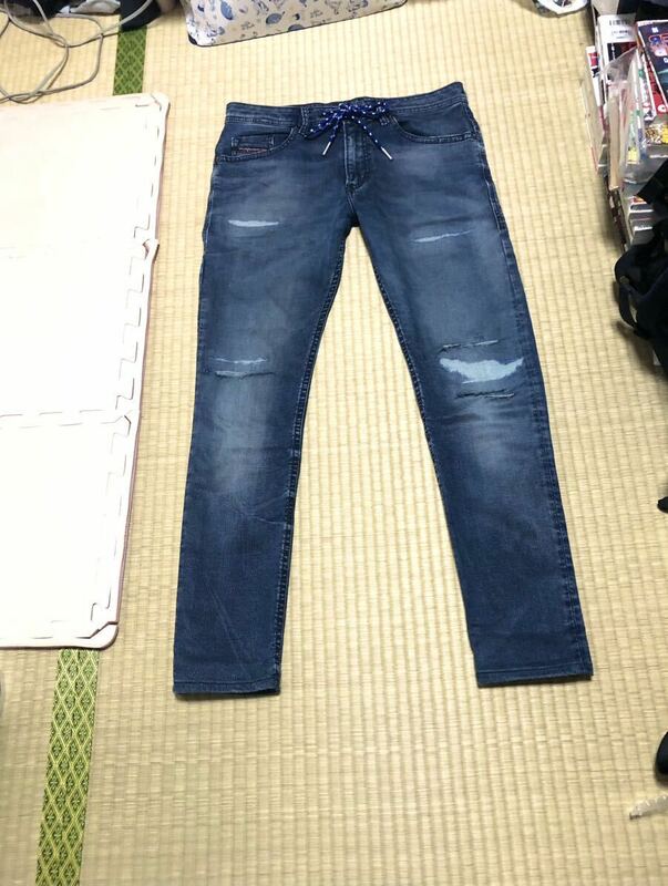 【DIESEL THOMMER JOGG SLIM JOGG JEANS】ディーゼル ジョグジーンズ スウェット デニム パンツ 30 インディゴ 美品