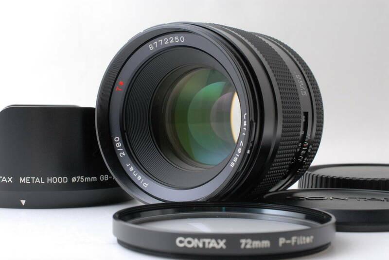 【超美品 保障付 動作確認済】Contax Carl Zeiss Planar T* 80mm f/2 Medium Format Lens for 645 カールツアイス プラナー #Q6269