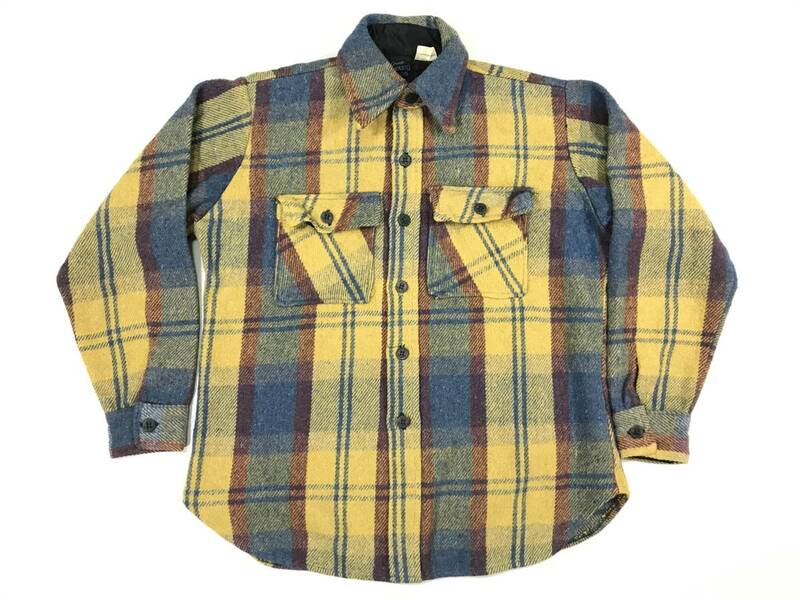 古着 15219 XL(18-20)サイズ 長袖 ウールチェック ネルシャツ ビンテージ vintage USA オリジナル 