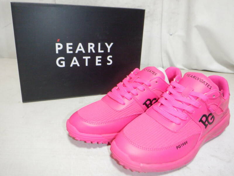 未使用★PEARLY GATES パーリーゲイツ ゴルフシューズ 23cm PINK②