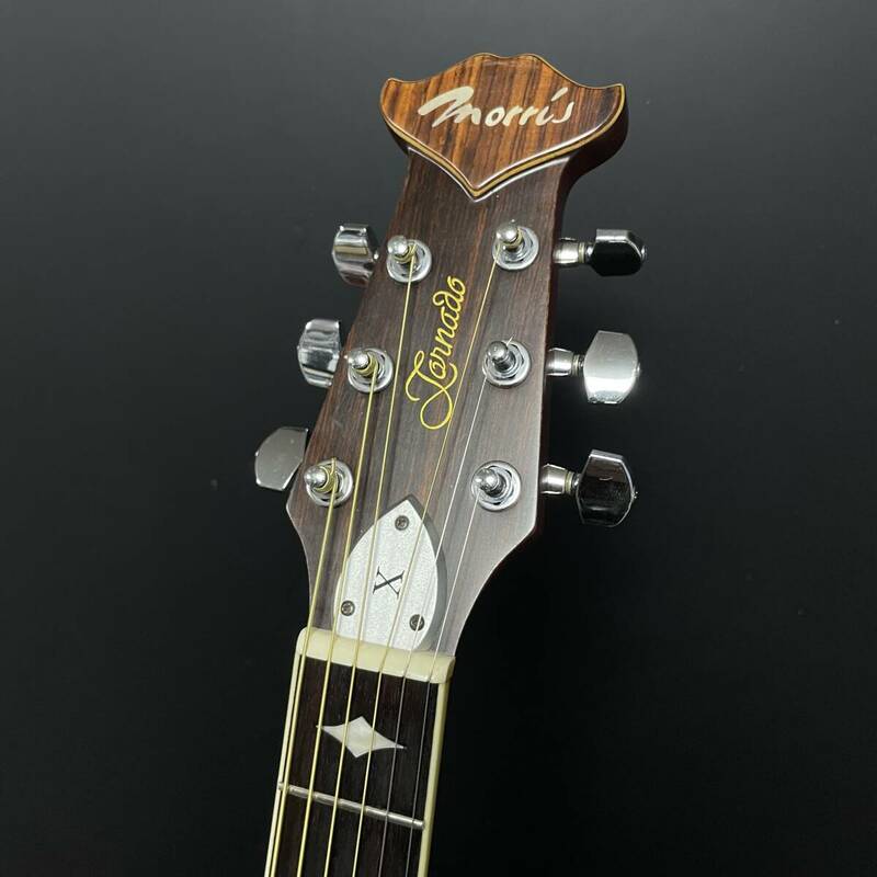 レア！ MORRIS エレアコギター Tornado X 1980年製 ビンテージギター　当時アリス使用の初期型　acoustic guitar アコギ　エレアコ　ギター