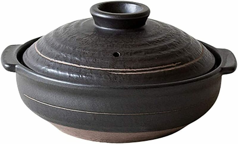 耐熱 耐久性を持つ 四日市の伝統工芸品である 萬古焼 土鍋 9号サイズ 4～5人用 直径27.5cm 容量2400ml ずっしりとした黒一色