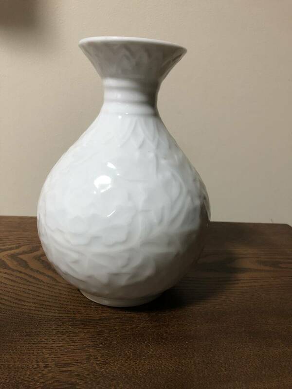 花器 西山陶器 白　花瓶 フラワーベース　高さ20cm