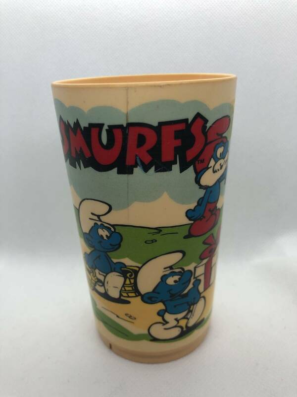 1980年 USA製 スマーフ/SMURFS コップ アメリカ買い付け品 ビンテージ雑貨