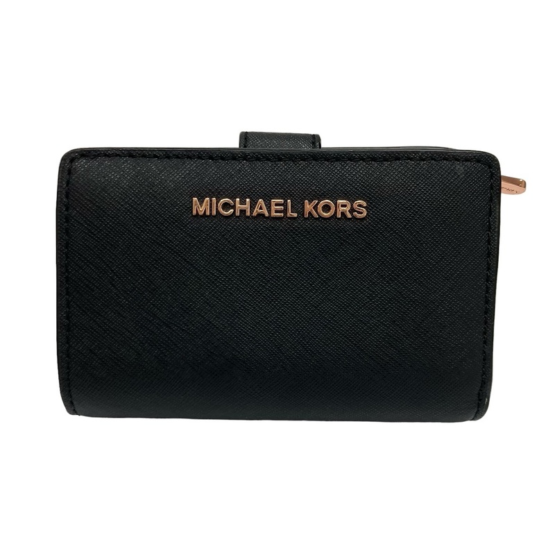 【ITL6DW7AKGT4】MICHAEL KORS マイケルコース 財布 2つ折り ブラック 黒 L字ファスナー