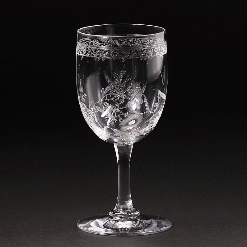 【開】20世紀前期『オールドバカラBaccarat』 クリスタル「ミモザ」 グラス H11cm SG57