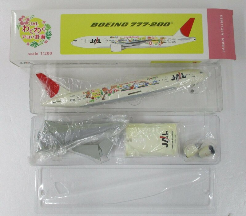エバーライズ　1/200 Boeing 777-200 JAPAN AIR JA8981 わくわくアロハ計画【ジャンク】ukt022713