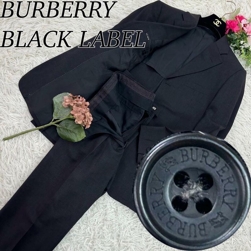 バーバリーブラックレーベル メンズ スーツ ストライプ ノバチェック パンツ