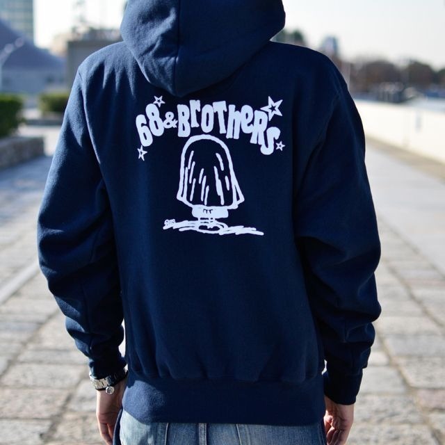 68&BROTHERS×Champion/シックスティエイト&ブラザーズ×チャンピオン/LINUS by PUTS/PREMIUM REVERSE WEAVE/Hooded Sweatshirt/パーカー