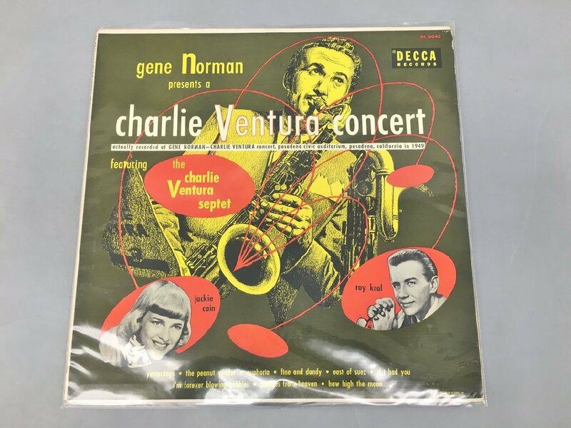 LPレコード Gene Norman Presents A Charlie Ventura Concert DL 8046 2403LBR038