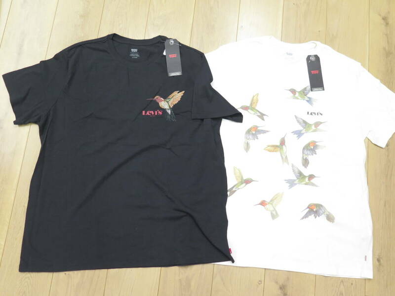 未使用タグ付き　日本サイズXXLとXL　LEVI'S リーバイス　半袖Tシャツ　2点まとめて　鳥　バードプリント