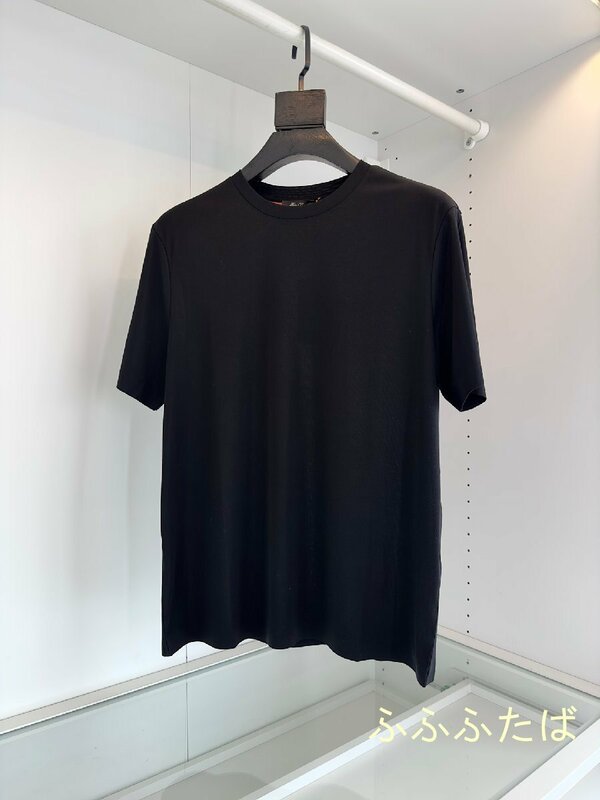 Loro Piana イタリア　ロロピアーナ　Tシャツ　丸首　半袖　無地　カジュアル　メンズ　3XL