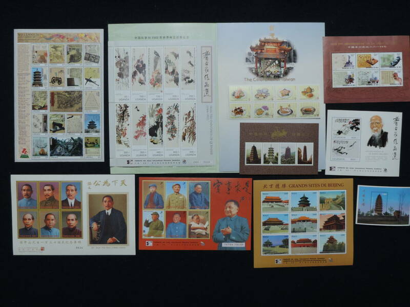 【夢オク】世界の切手　中国を描いた切手　人物　風景　芸術　食　切手　シール　印刷物など　ウガンダ　コレクション放出