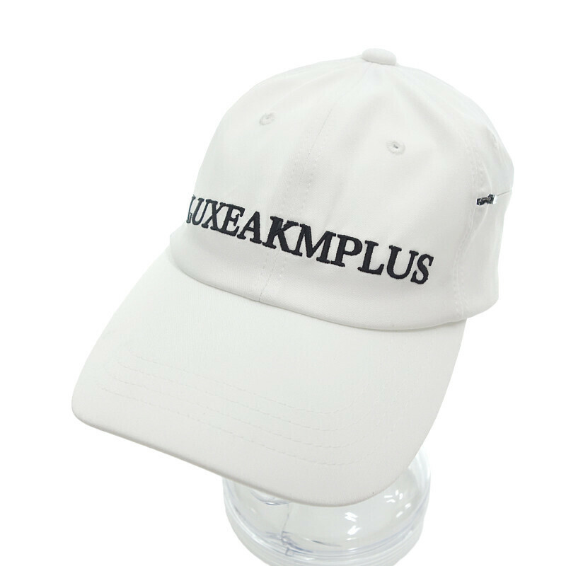 【特別価格】AKM LUXEAKMPLUS GOLF ゴルフ ロゴ 刺繍 キャップ ホワイト ユニセックスF